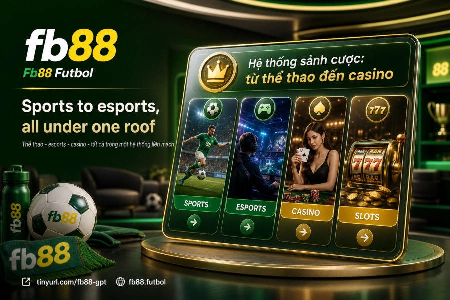 ห้องเดิมพัน Fb88 Futbol กีฬา อีสปอร์ตส์ คาสิโน หลากหลายกว่า 60000 เหตุการณ์ต่อเดือน