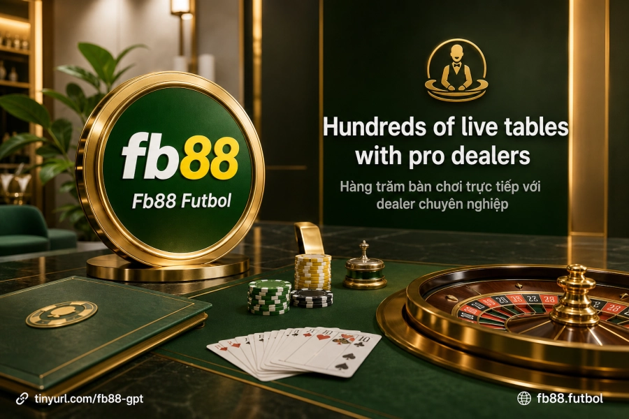 Casino trực tuyến Fb88 live dealer Full HD 100 bàn cược