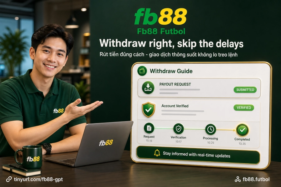 คำแนะนำการถอนเงิน Fb88 เงื่อนไขการวางเดิมพัน การยืนยันบัญชี